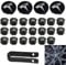 Aero Radkappen-Set, Radmutterabdeckungen, Modell 3, Radkappen-Kit mit Tesla-Logo, Nabenkappen, Abdeckkappen für Tesla Model 3 Model Y (schwarz)