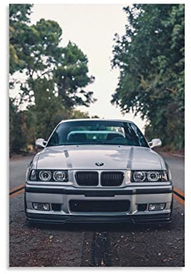 ASDSA Auto-Poster BMW E36, dekoratives Gemälde, Leinwand, Wandkunst, Wohnzimmer, Poster, Schlafzimmer, 20 x 30 cm