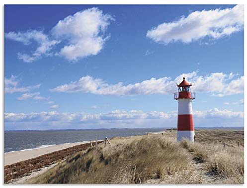 ARTland Wanddeko Wandbild Alu Verbundplatte für Innen & Outdoor Bild 80x60 cm Architektur Gebäude Leuchtturm T9ML