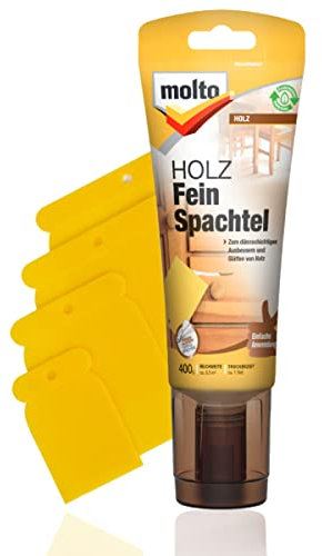 Molto HOLZ-FEINSPACHTEL mit 4x Japanspachtel Fertigspachtel Ausbessern