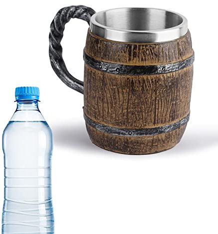 JINGLING Boccale da birra vichingo, accessorio vintage, 450 ml