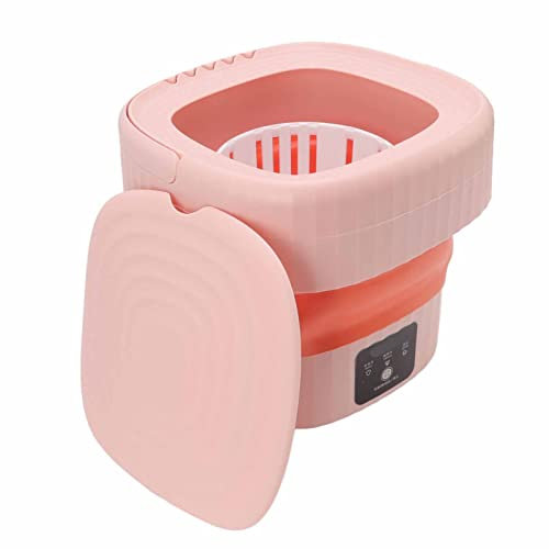 Riuulity Lavatrice per Biancheria Intima Mini Calzini Pieghevoli, Lavatrice Portatile per Appartamento Campeggio RV Travel 6L 100-240V Rondelle Portatili Lavatrici e Asciugatrici (Spina UE)