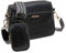 VX VONXURY Damen Umhängetasche, Klein Veganem Leder Crossbody Bag Schultertasche mit Breiten Gurten, Schwarz