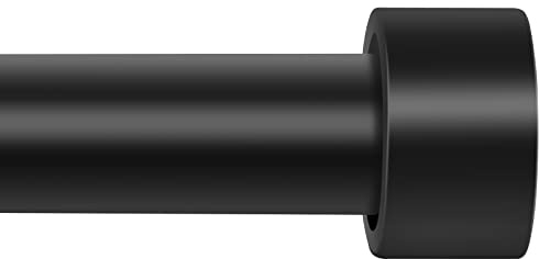 Extra Long Curtain Rod for Windows 120 to 240, 1 Inch Curtain Rods TAOBERFULI Matte Black Drapery Rod For Bedroom Living Room Divider Adjustable Heavy Duty Outdoor Curtain Rod for Patio Cap Finials
