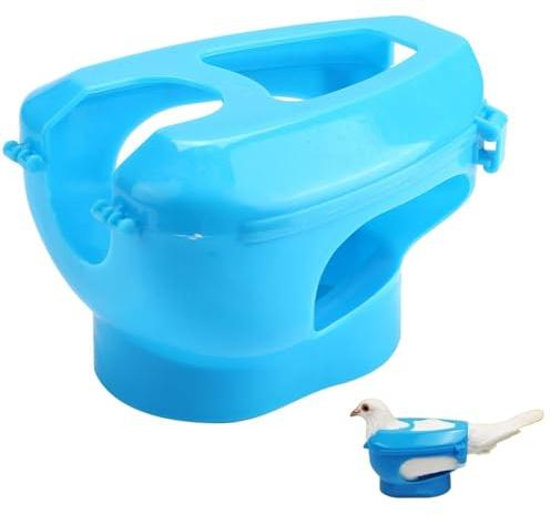 Reusable Plastic Pigeon Holder, Pigeon Injection Holder Medicine Feeder for Injection Feeding Fixed Mount Bird Supply Accessories for Bird Feeder(Blue)