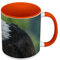 Tasse in Premium-Qualität, Orange – Seeadler mit weißem Kopf/Adler/Raubvögeln/Raubvögeln – Tasse mit Henkel und farbigem Innenfutter
