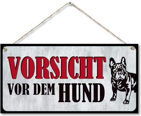 CARISPIBET Vorsicht vor dem Hund! Schilder für Hundebesitzer Aufmerksamkeitsschilder für den Eingang Warnschilder im Freien Beschilderung 15,2 x 30,5 cm
