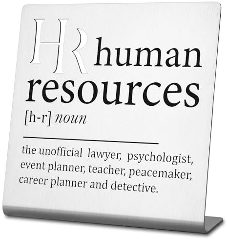Human Resources Definition Sign Decorative Gift, Funny Office HR Desk Plaque Signs Decor, Humor HR Appreciation Gifts for Manager Director