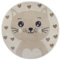 Hanse Home Adventures Kinderteppich Rund - Katzen Herzen Muster, Tier Herz Muster Teppich Junge Mädchen für Kinderzimmer, Spielzimmer, Jugendzimmer, Wohnzimmer - Creme Beige, 140cm