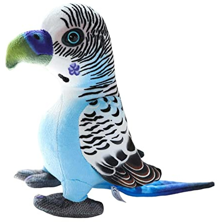 Almencla Papagei Kuscheltier Plüschfigur Stofftier Cartoonkissen Aus Weichem Plüsch mit Naturgetreuer Gestaltung für Geschenk Zuhause Auto Büro Schlafzimmer, Blau