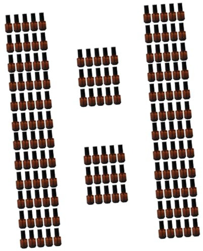 Ipetboom 150pièces Bouteilles Verre De Vernis à Pinceau Contenants Cosmétiques Rechargeables Verre Ambré Pour Art Des