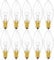 SCNNC E14 Small Edison Screw Candle Light Bulb SES Dimmable 220V, 400LM Warm White 2700K Classic C35 Clear Glass Candle SES E14 for Chandelier, Wall Lamp, Ceiling, Pack of 10