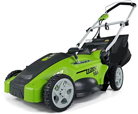 MEIVIYA Taille-Bordures et Coupe-Bordure Tondeuse à Gazon électrique à conducteur Marchant de 10 ampères de 16 Pouces