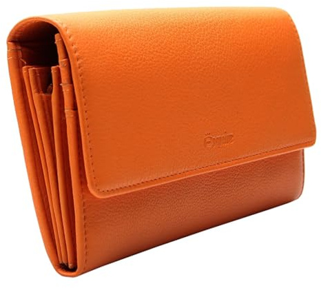 Esquire Leder Geldbörse Peru Ladies Purse Orange