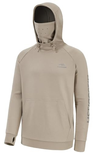 Bassdash Herren Fleece Hoodie Warmer Pullover Kapuzenpullover mit Schlauchschal Wasserdicht Jagd Angeln Sweatshirt FS18M