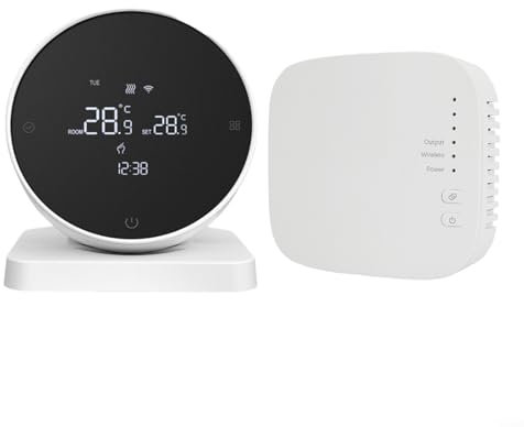 Puupaa Termostatos inteligentes de calefacción por suelo radiante, termostato WiFi programable para calefacción por suelo radiante, calefacción por suelo, para Smart Life para control de aplicaciones
