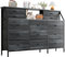 MUTUN Dresser for Bedroom with 13 Drawers, 55” Wide Chest of Drawers, Fabric Dresser with 2 Wooden Shelves, Storage Organizer Unit with Fabric Bins for Bedroom, Living Room, Hallway, Grey Oak