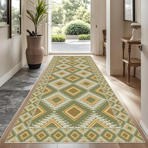 YUEAENK Teppich läufer Flur für küche rutschfest 90 x 140 cm Waschbar Schmutzfangmatte Teppich Läufer für innen Outdoor Lange fußmatte Eingang küchenläufer lang teppichläufer