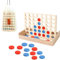 Wooden Line Up 4 Educational Board Game Toys,Four In a Row Birthday Gifts Back-to-School Gifts,for Kids Classic Original Four in a Row Gaming Family Games for Kids Boys Girls 3 4 5 6 years old