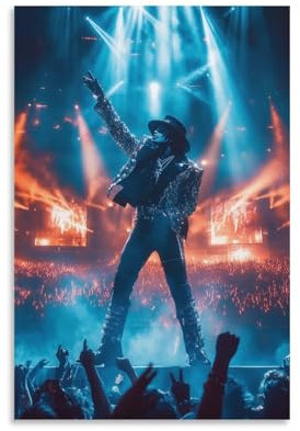 TharEau Michael Jackson-Stil Leinwandbild Persönlichkeit Leinwand Deko Wanddeko Bild Deko Für Wohnzimmer Wasserdicht HochwerTiger Kunstdruck Für Schlafzimmer, Heimdekoration Persönlichkeit