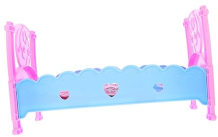 Yardwe Puppenbett spielhaus Playhouse for dollhaus doll Accessories Kid Toys Bed Babypuppe Mädchen Puppenhaus Krippe Modell Einer Puppenkrippe Plastik