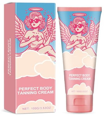 Perfekte Körperbräunungscreme, Bräunungsbeschleuniger Sonnencreme, Natürlichen Inhaltsstoffen Shines Brown Vanille Baby Bräunungscreme, Bronzing Skin Tanner Enhancer Sonnenbettcremes