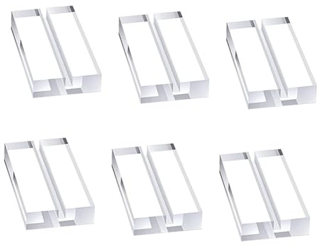 Parliky 6pcs Multi-function Sign Stand Desktop Card Stands Acrylic Base Plywood