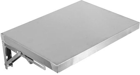 DIYEAH Klappbares Wandregal aus Edelstahl – Wandmontiertes Metallregal, faltbares Aufbewahrungsregal 40 x 30 cm – Vielseitiges Wandregal für Badezimmer und Haushalt
