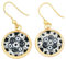 Millefiori Runde Ohrringe - Gold
