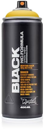 Montana 386329 Black Spray Paint, 400ml Volume, Indian Spice, Pack of 6