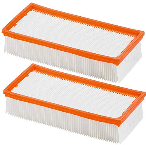 Lot de 2 filtres plissés plats pour aspirateurs originaux tels que Kärcher NT 65/2 NT 72/2 et aspirateurs industriels IVC comme 6.904-283.0 NT 72/2 Eco Tc, NT 75/2 Ap Me Tc