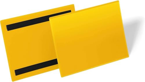 Durable Magnetische Kennzeichnungstasche A5 quer, Packung à 50 Stück, Gelb, 174304