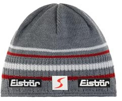 Eisbär BAX Skipool Beanie Strickmütze Wintermütze Skimütze Damen/Herren - Made in Austria mit Futter, Futter Winter Herbst-Winter - One Size grau