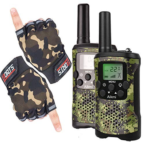 Spielzeug 4-12 Jahren Junge Walkie Talkies für Kinder 8 Kanal Funkgerät mit LCD Taschenlampe 3 Meilen Reichweite für Abenteuer im Freien Camping Wandern Geburtstag 5 6 7 8 Jahre Junge Geschenk Grün