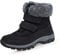 DRECAGE Winterstiefel Wasserdicht Damen Gefüttert Stiefel mit Klettverschluss Boots Schneestiefel Warm rutschfest Schwarz 37 EU