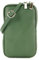 modamoda de T197 Damen Leder Handytasche 6,7 Zoll Umhängetasche handmade in Italy, Farbe:Flaschengrün
