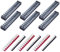 CEEYSEE 12 Pezzi Morsettiera Elettrici Striscia terminale a vite 6 pezzi 12 Position morsettiera a doppia fila 600 V 25 A +6 pezzi 12 Position Con striscia a barriera 400V 25A rossa e nera (YTB2512)