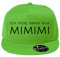OwnDesigner Ich höre Immer nur mimimi Cap Reine Farbe Baseball Baseball Cap, Mütze (Cap 440 Neongrun)