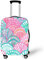 DOTBUY Elastisch Kofferhülle, 3D Reise Kofferschutzhülle Gepäck Cover Reisekoffer Hülle Schutz Bezug Schutzhülle Waschbare Reisetasche Kofferbezug (Grünes Rosa,XL (30-32 Zoll))