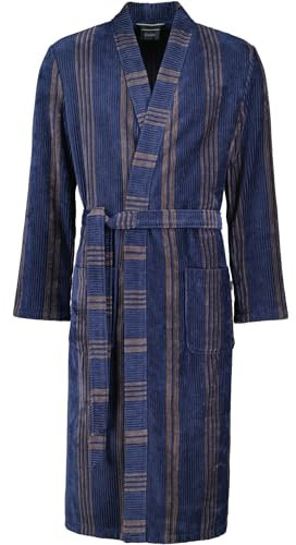 Cawö Home Bademäntel Herren Kimono Struktur 2508 blau - 13 M