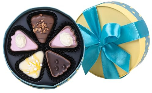 CHOCOLISSIMO - Chocolats à Offrir - Cadeau Original Femme, Homme - 5 Pièces, avec Alcool - Idée Cadeau Anniversaire, Saint Valentin - Pour Maman, Papa, Amie, Grand Mère, Grand Père
