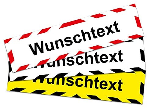 Hinweis Etikett Autoaufkleber Magnet mit Wunschtext zum selbst beschriften Aufkleber Ladung schert aus Baustellenfahrzeug LKW Fahranfänger Achtung Überlänge Schild