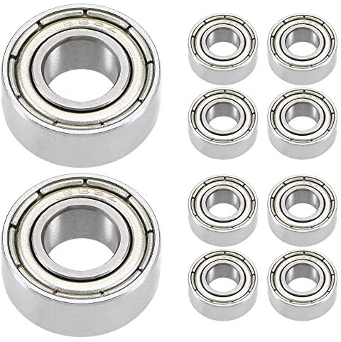 Lot de 10 roulements à billes 686-ZZ en profondeur - Pour patins à roulettes, appareils ménagers, machines industrielles (6 x 13 x 5 mm)