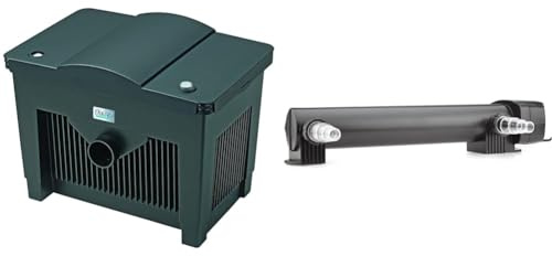 Oase 56776 Durchlauffilter BioSmart 18000 | Filter für bis zu 18.000 l/h | Filtersystem | klares Teichwasser | Teichfilter & 56869 UVC Vorklärgerät Vitronic 24 W | Teichklärer | UVC-Klärer