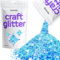 Hemway Craft Glitter - Baby Blue Iridescent | Multi Size Metallic Sequin Flakes for Resin & Epoxy Crafts | Supplies for Tumblers, Cards, Jewellery, Candle, Hair, Face, Body & Nail Art | 100 g