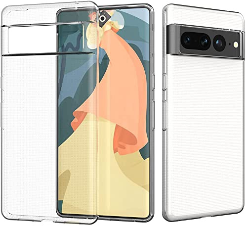 TECHGEAR Pixel 7 Clear Case [AirFlex] Crystal Clear Slim & Light, Protective, Flexible Soft Gel/TPU Cover with Soft Touch Keys Compatible with Google Pixel 7 (Super Clear)