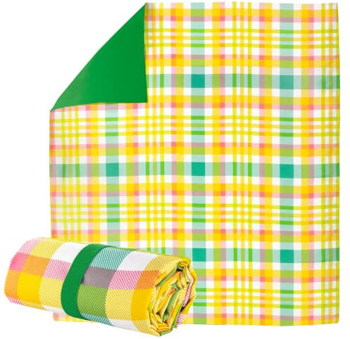 Kate Spade New York Faltbare Picknickdecke, große Outdoor-Decke für bis zu 4 Erwachsene, tragbare Decke für Camping oder Strand, Garten Plaid