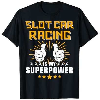 Slotrace Autorennbahn Slotcar Handregler Spruch Slotracing T-Shirt