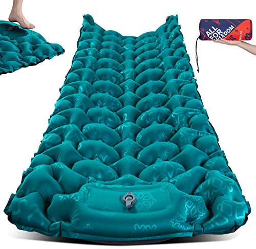 AKSOUL Isomatte Camping Selbstaufblasend Luftmatratze: 10CM Outdoor Dick Groß Ultraleicht Schlafmatte Aufblasbare Matratze Faltbar Selbstaufblasbare Iso Matte Thermomatte für Trekking Zelt Strand