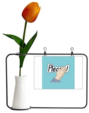 Benediction Request Please Namaste Künstliche Blumenvase, Dekorationskarte